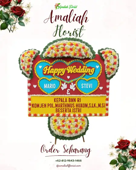 Papan Bunga Pernikahan Mrican